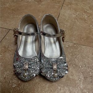 Sparkly Silver Kids Shoes size 12